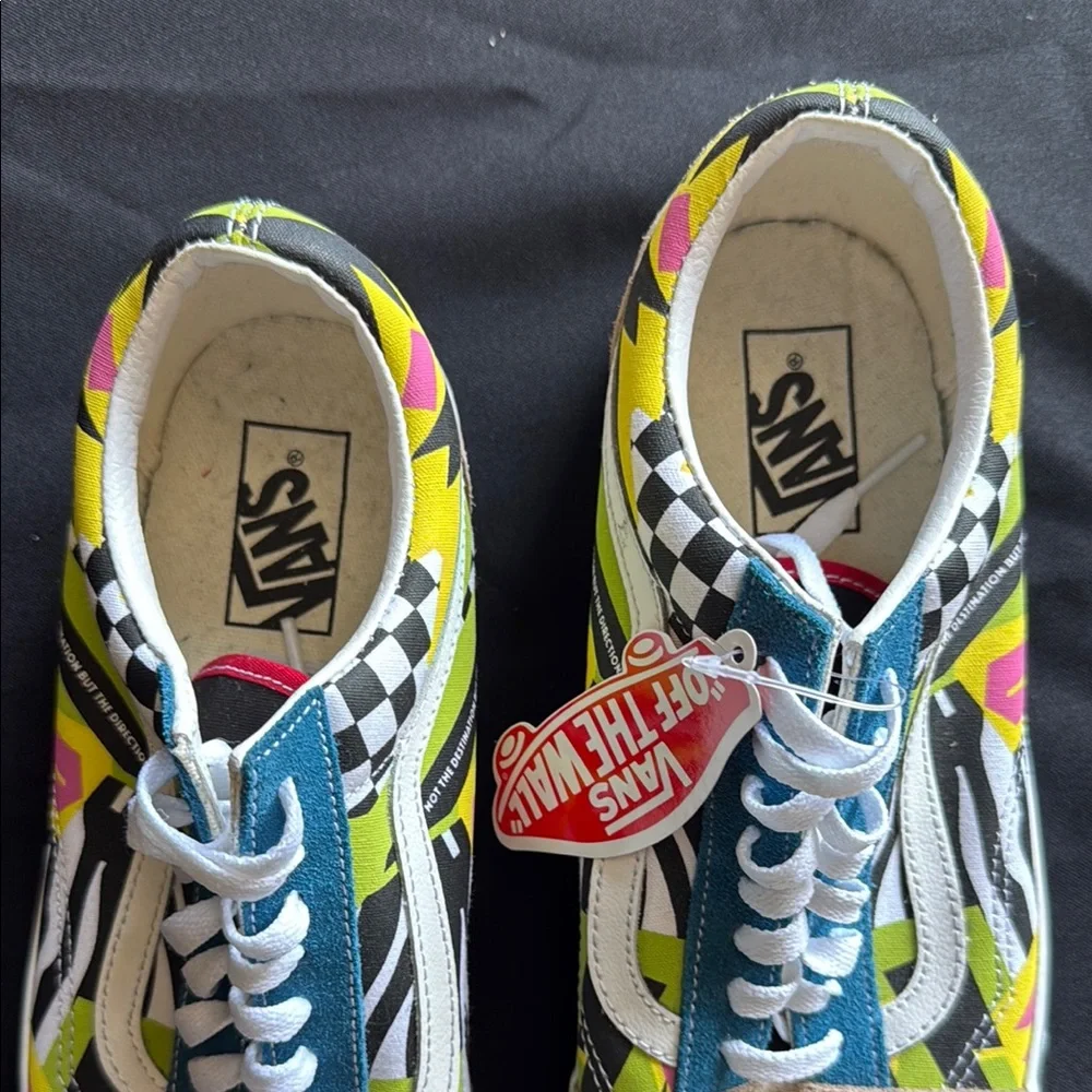 NWT- Vans Multicolor Graphic Sneakers - Picture 2 of 5